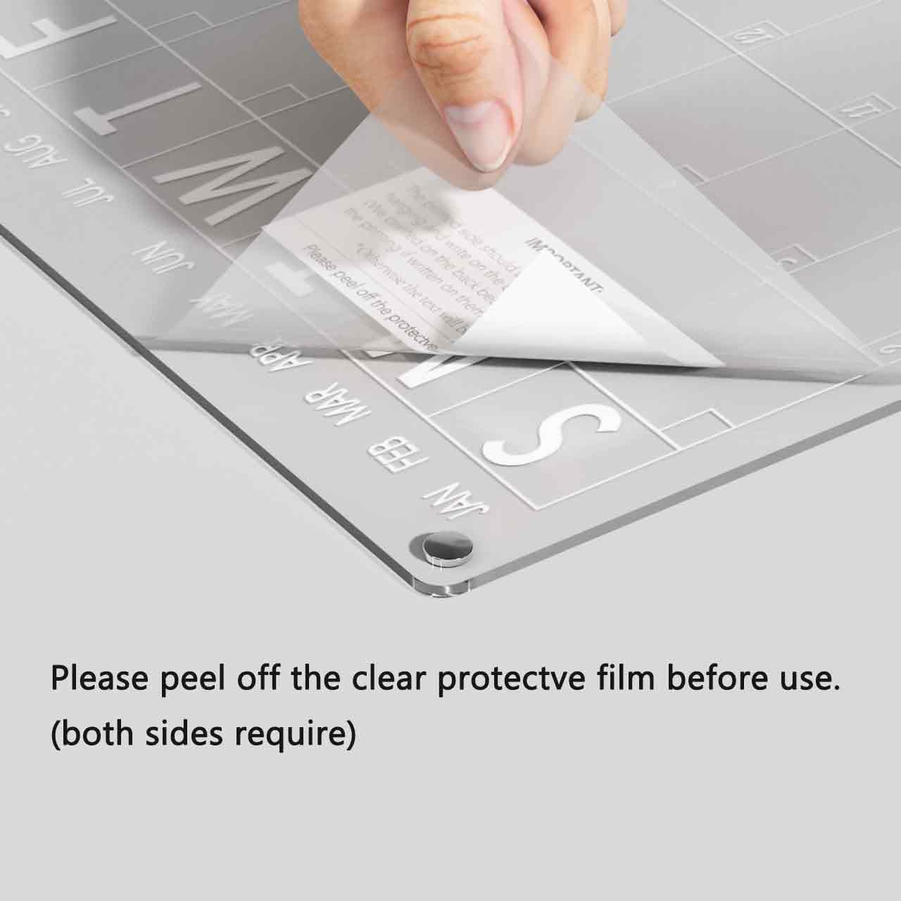 Detalle de Neatsure PLB Clear Acrylic Magnetic Dry-Erase Calendar, 15" x 11