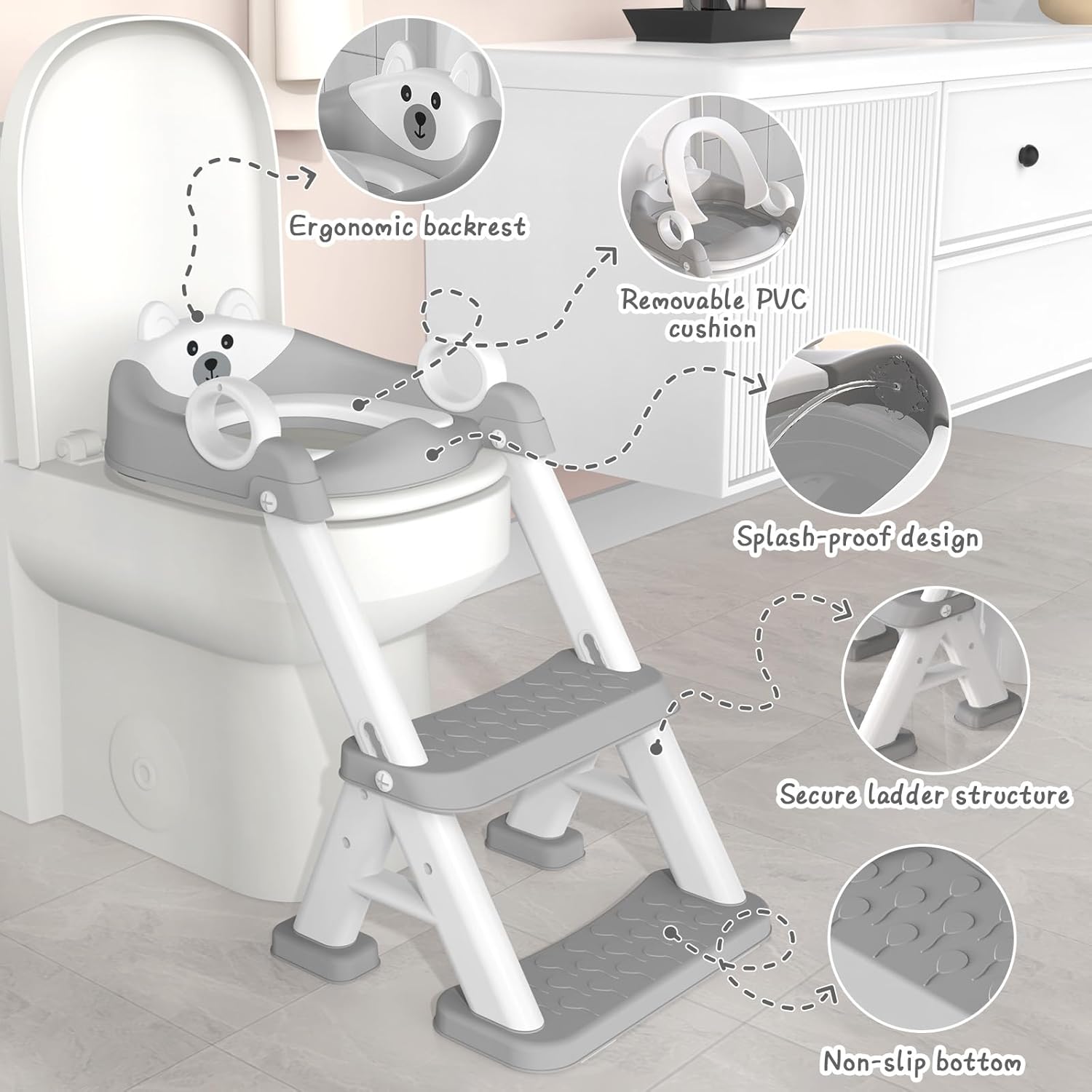 Thumbnail 2 de Potty Training Seat 2-in-1 Grey