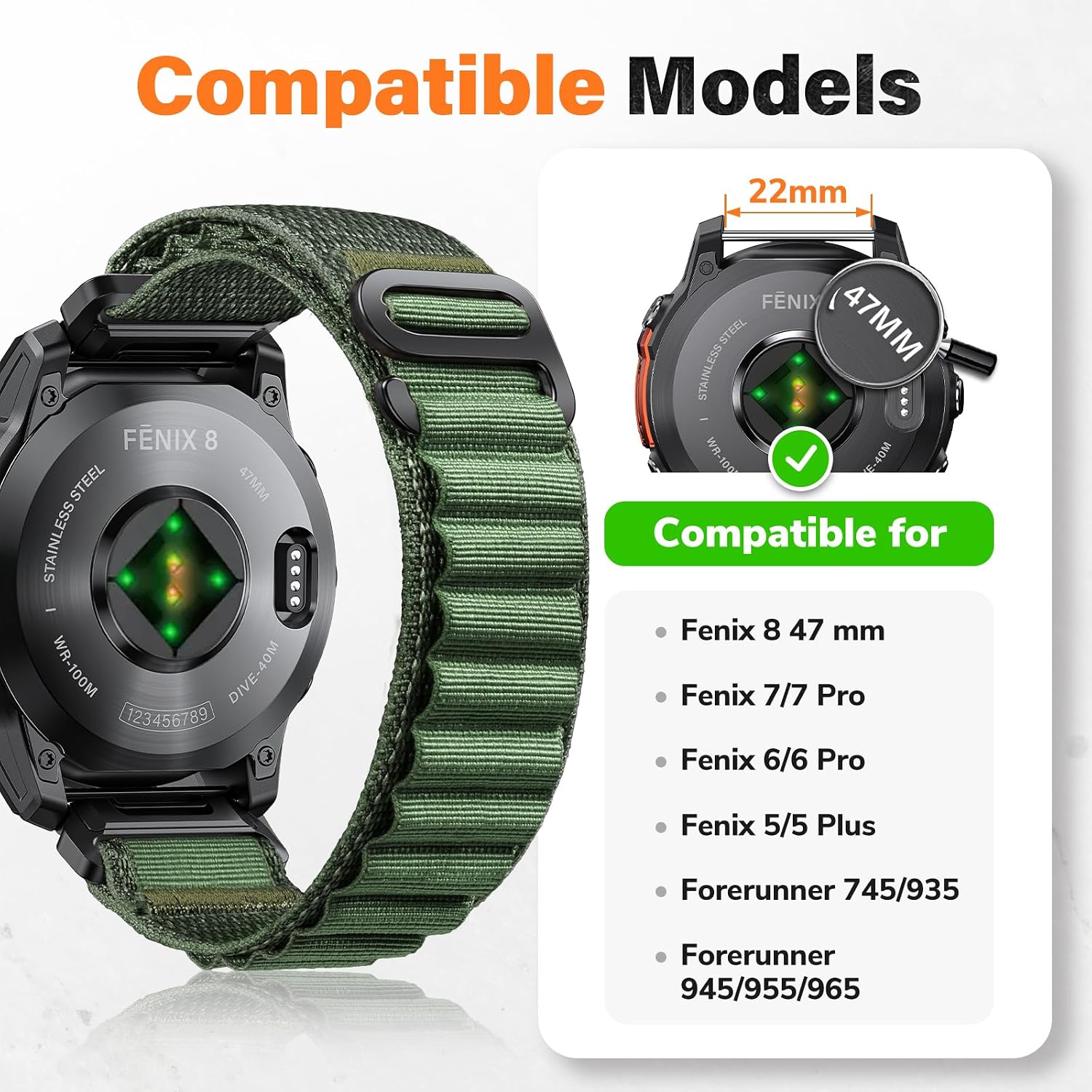 Detalle 2 de NotoCity 22mm Quickfit nylon strap