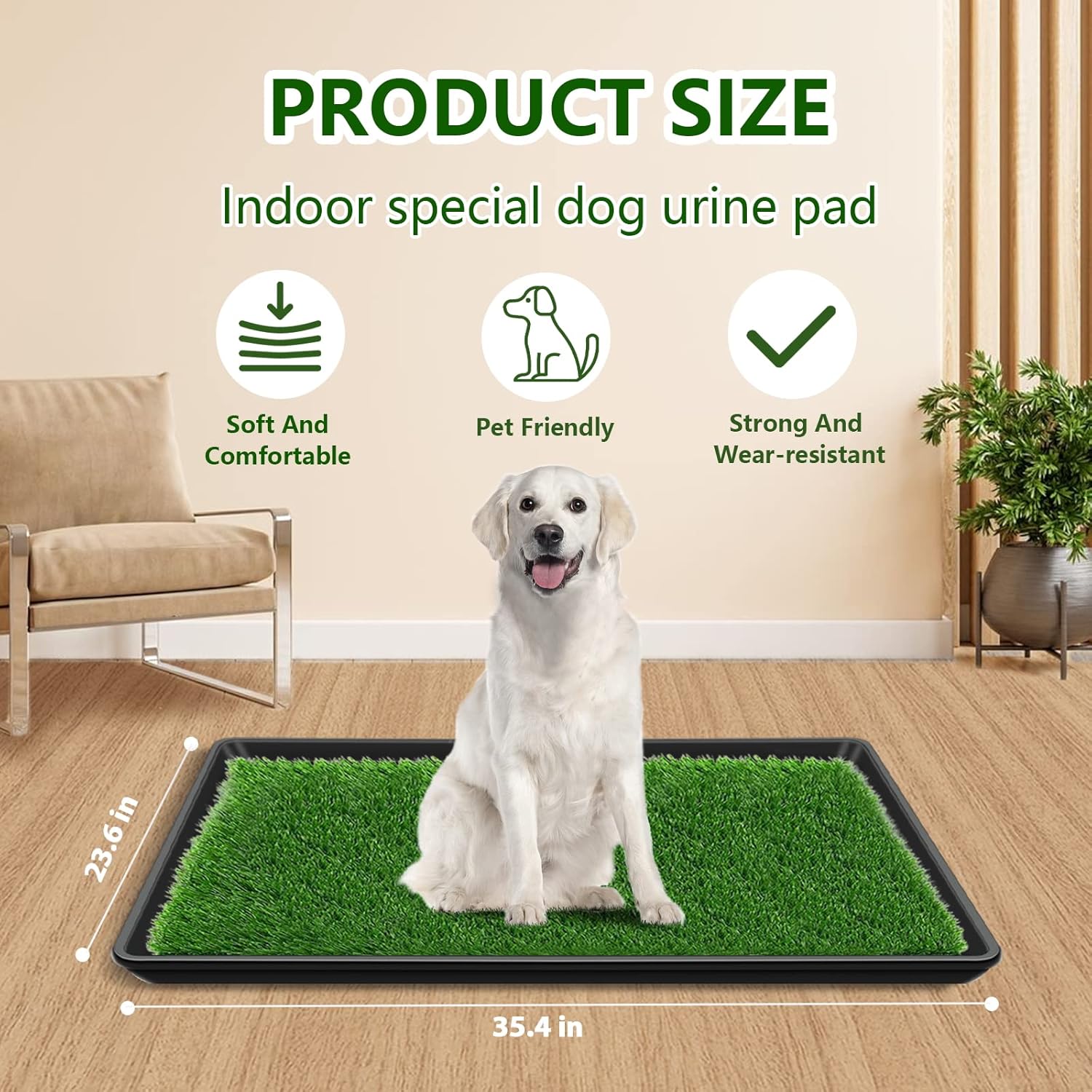 Detalle 2 de Embellbatt Dog Grass Pad 60 x 90cm