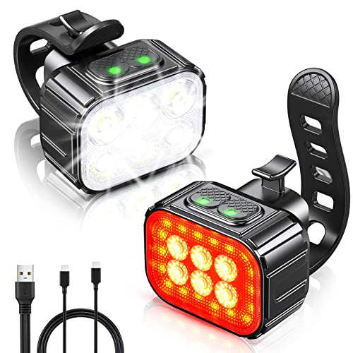 CIRYCASE Lumiere Lumière Velo Lumiere Velo Lumière Velo Lumière Lumiere Velo avec Spot et Faisceau d'Inondation, 2×4 + 2×6 Modes