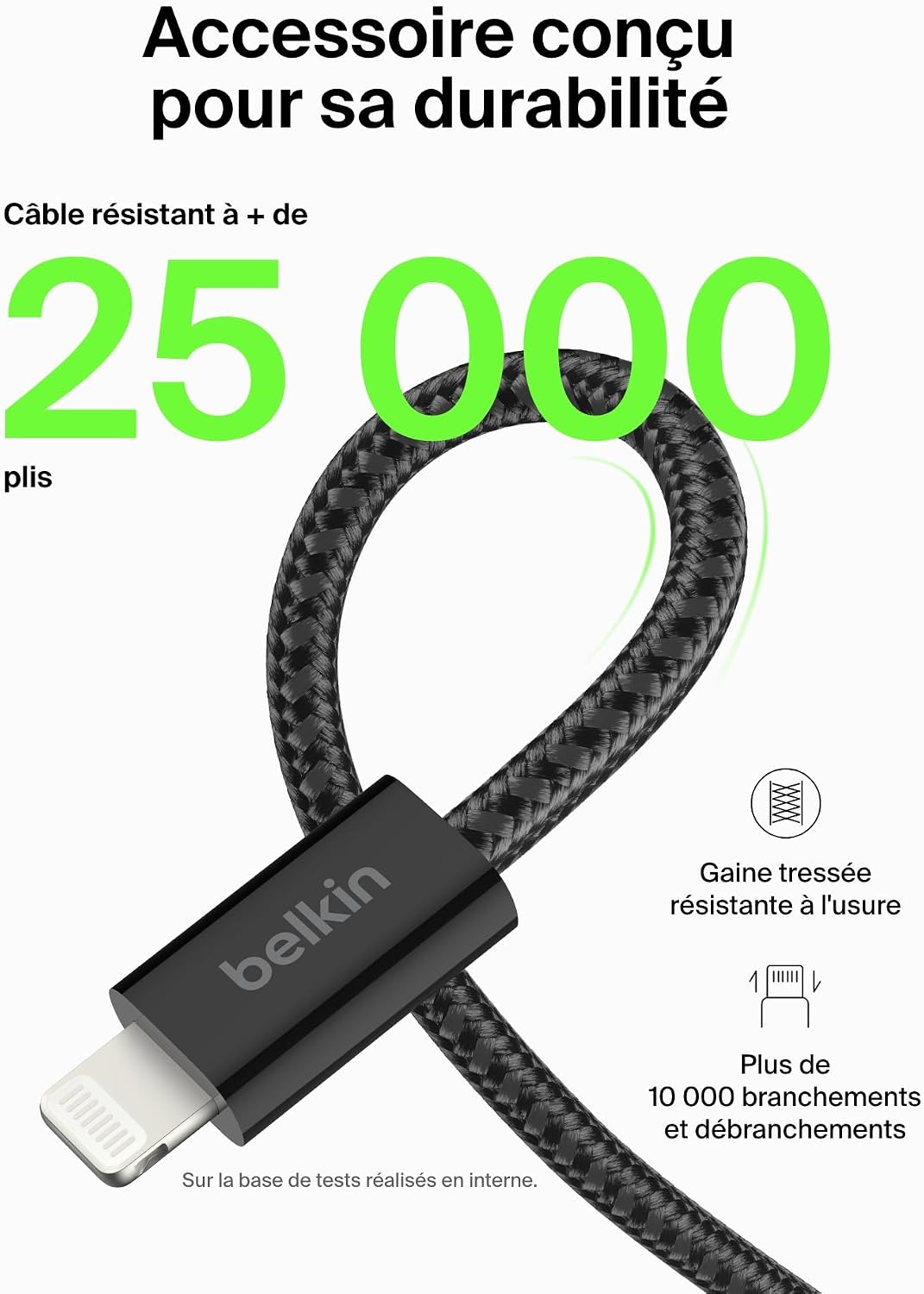 Detalle de Belkin Pack de 2 Câbles Lightning 1,5 m