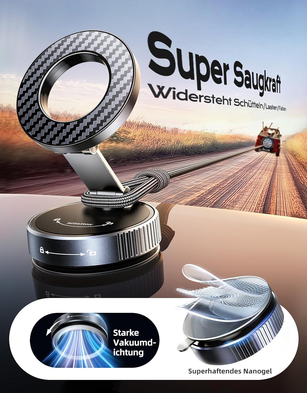 Detalle 2 de Mohard MagSafe Auto Halterung 360° Drehbar