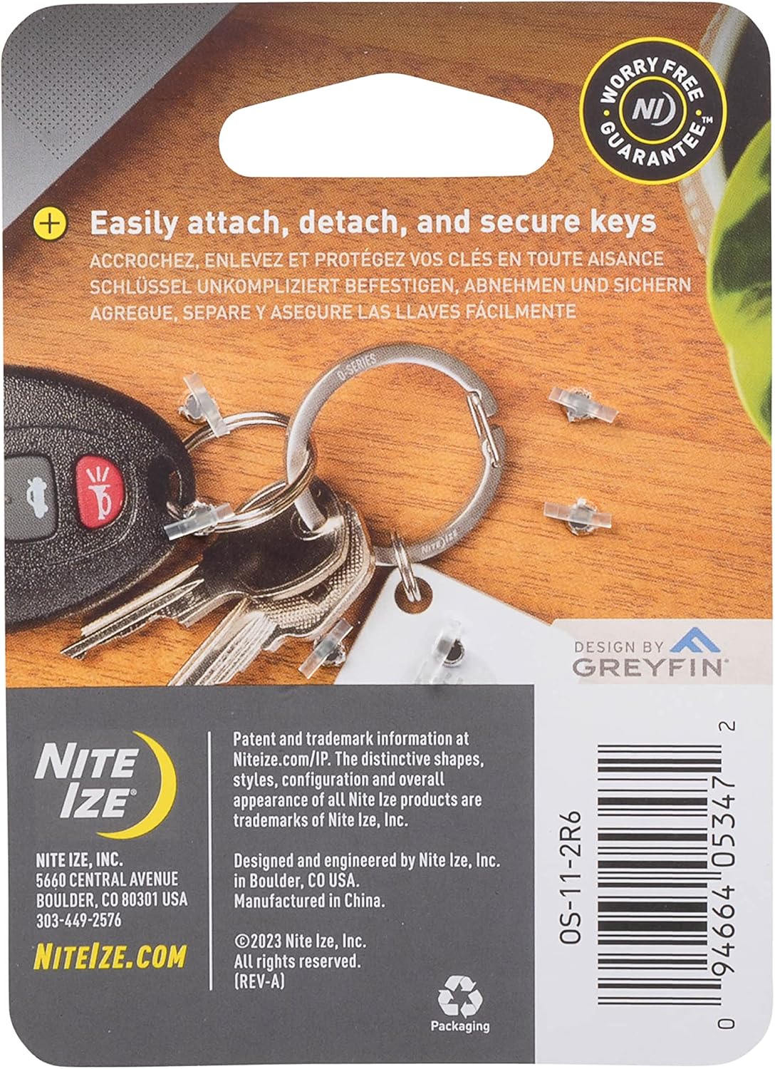 Detalle 2 de Nite Ize O-Series - Llavero de acero inoxidable, 2 unidades🔑