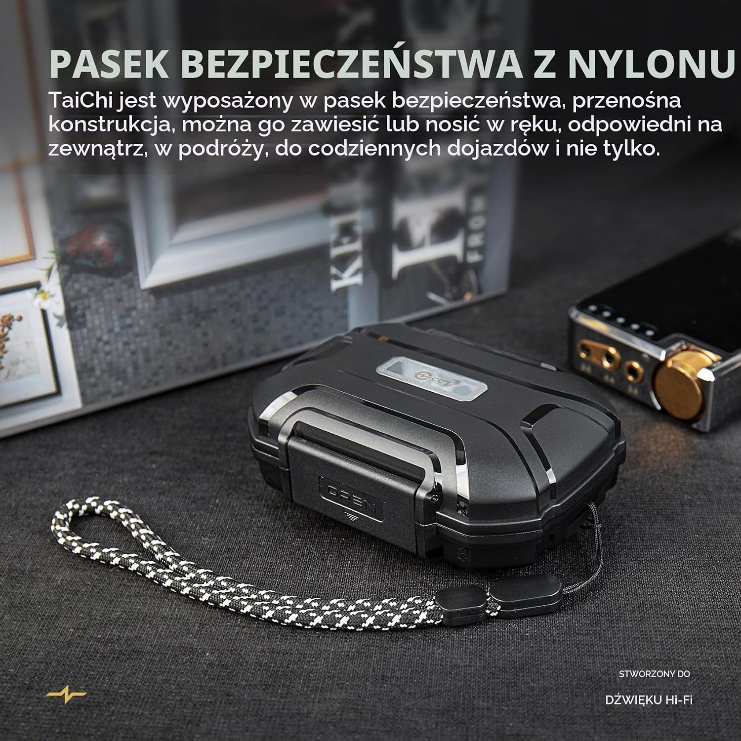 Detalle 2 de keephifi ZC01 – twarde etui na słuchawki z uszczelką i smyczą