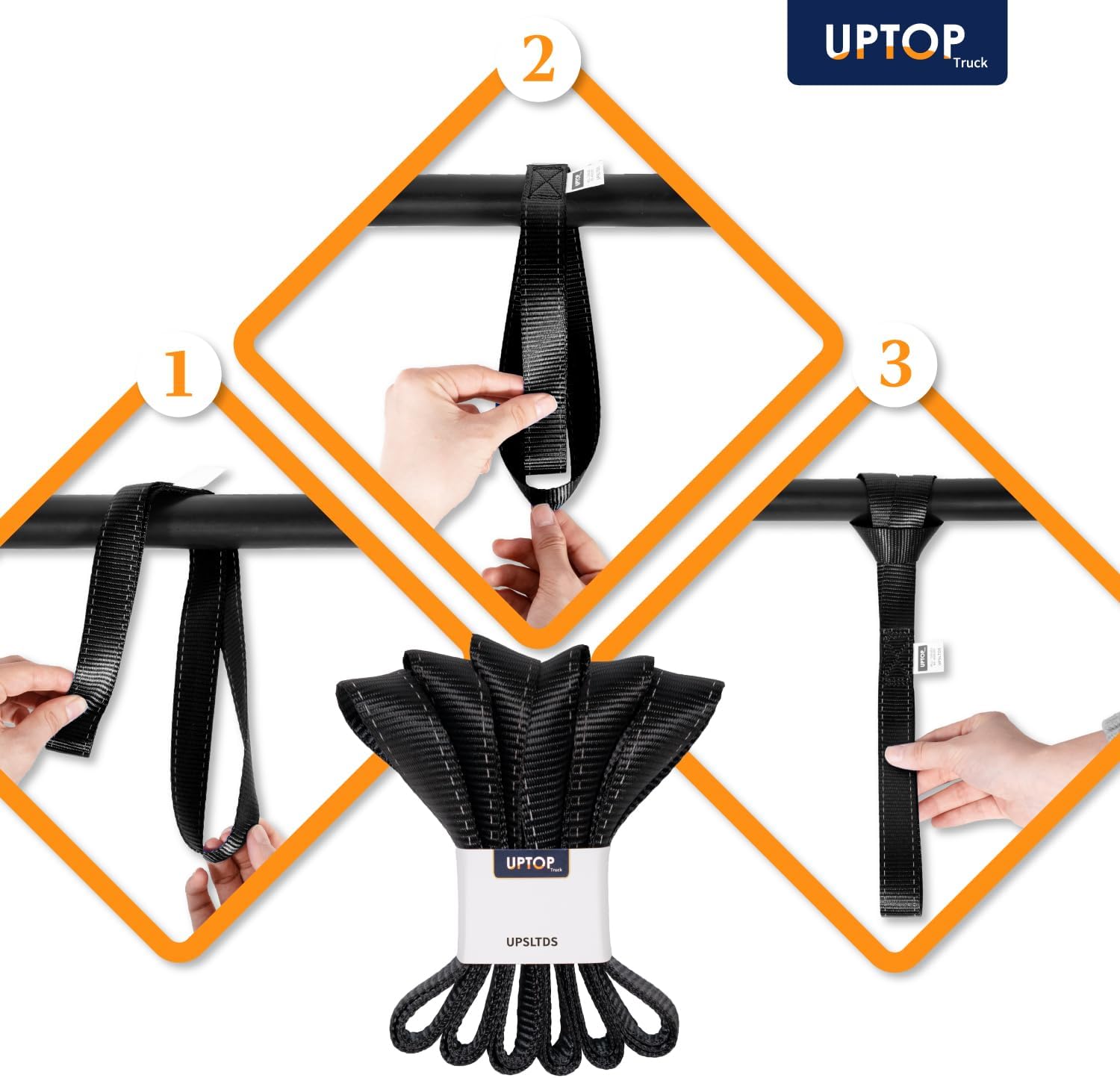 Detalle 2 de Uptop Soft Loop Tie-Down Straps 6-Pack
