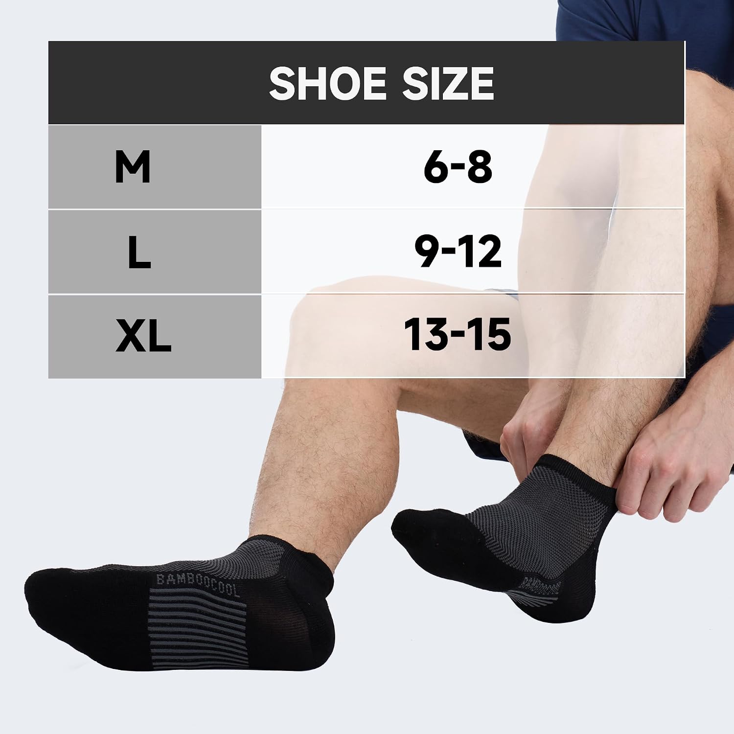 Thumbnail 5 de BAMBOO COOL Men's Ankle Socks 8 Pack