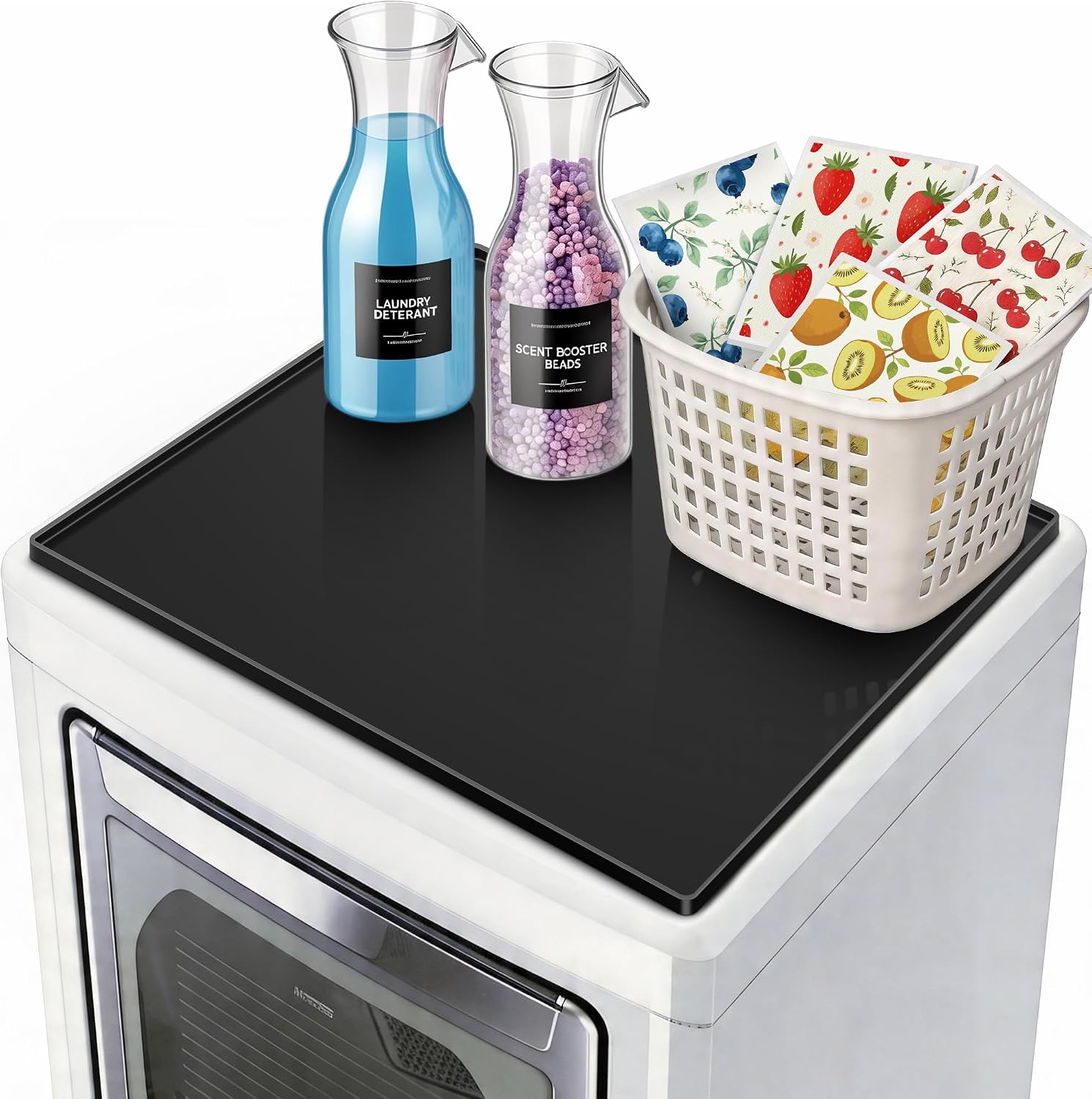 Detalle de GIXSEGIE UHD-5V23X Silicone Washer and Dryer Top Protector Mat, 23.6 x 19.7 in