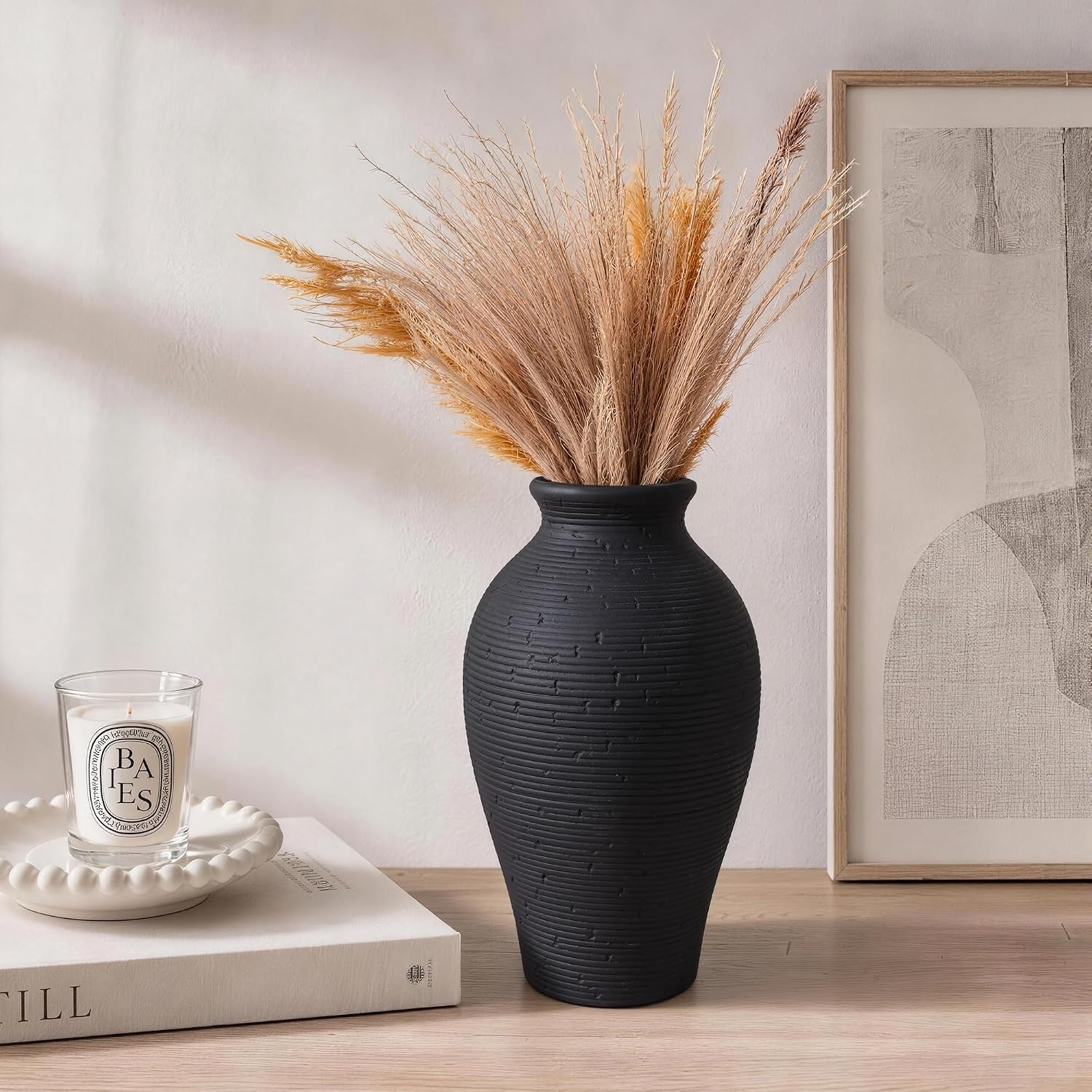 Detalle de Ceramic Flower Vase, 9.65-Inch Tall