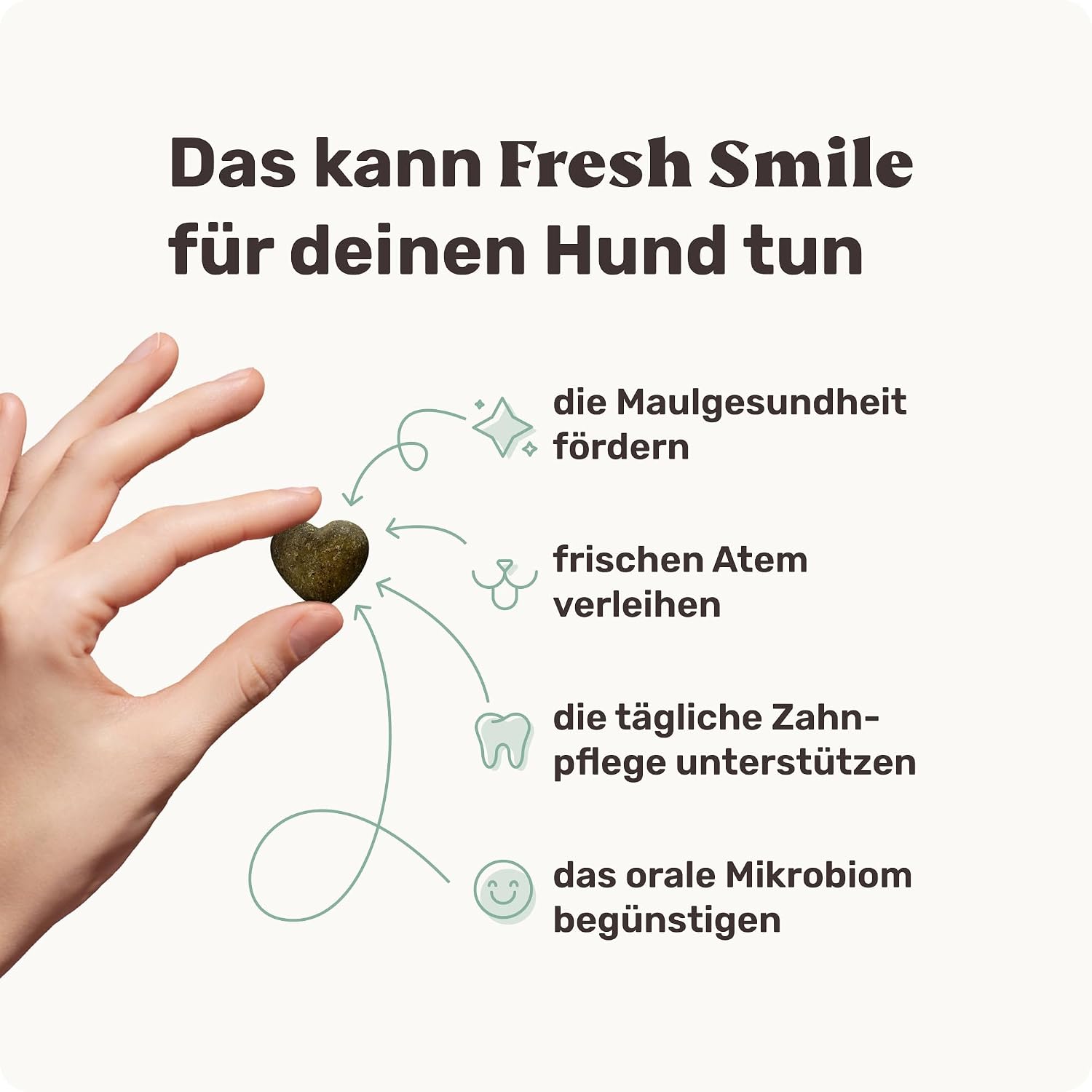Detalle de 10-in-1 Zahnpflege Leckerli für Hunde – Fresh Smile von mammaly (175 g, 60 Snacks)