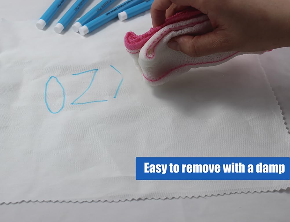 Detalle de OZXTYO Washable Fabric Marking Pens, 5-Pack Blue Fine-Point Set