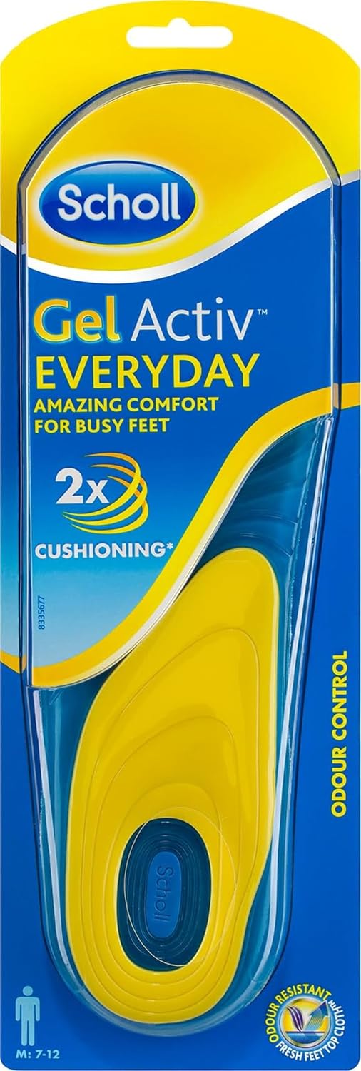 Imagen de Scholl GelActiv Everyday Men’s Insoles – All‑Day Comfort, Trim to Fit UK 7–12 en OfertitasTOP