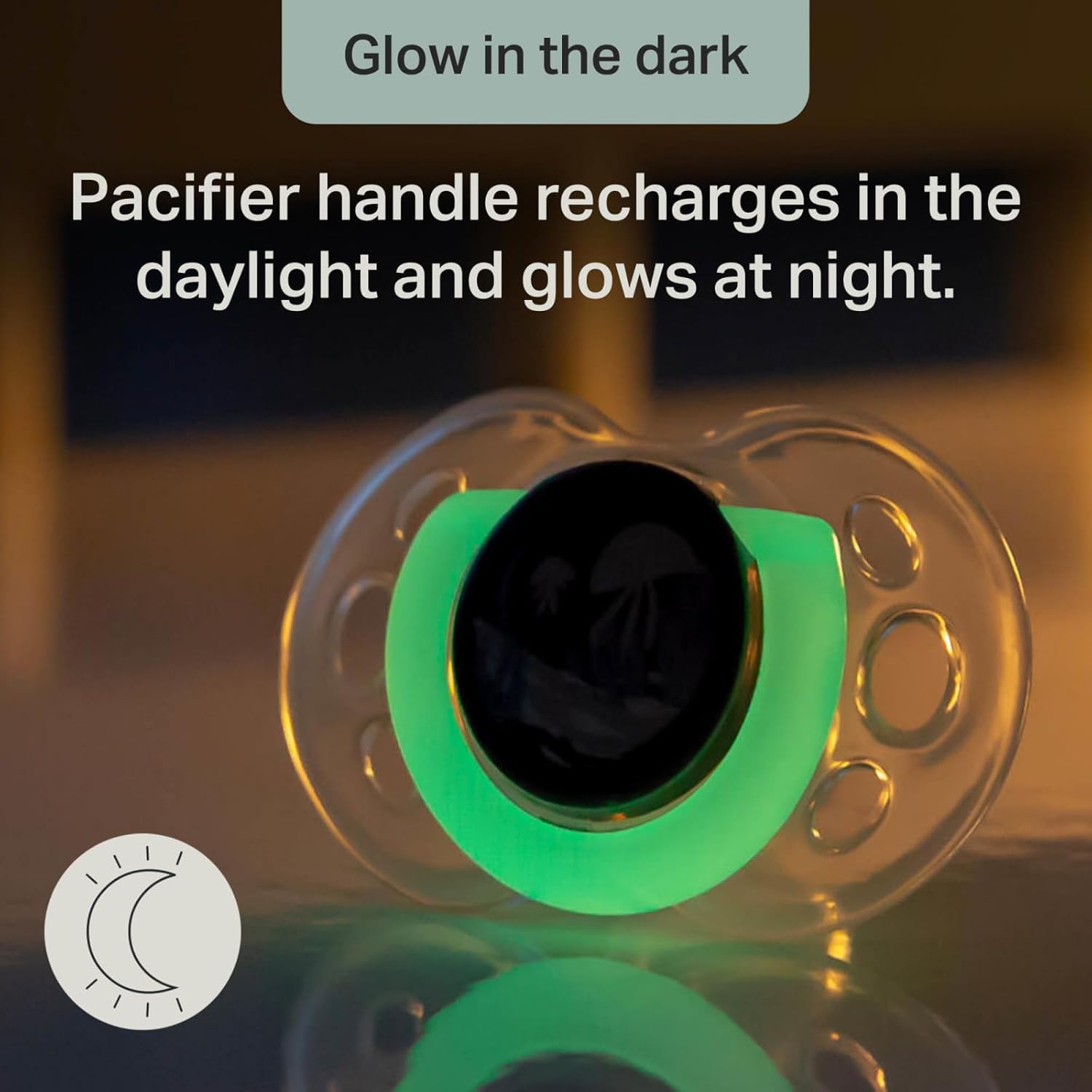 Thumbnail 3 de Tommee Tippee Nighttime Soothers (18–36m) – 6 Pack Glow in the Dark BPA-Free Orthodontic Dummies