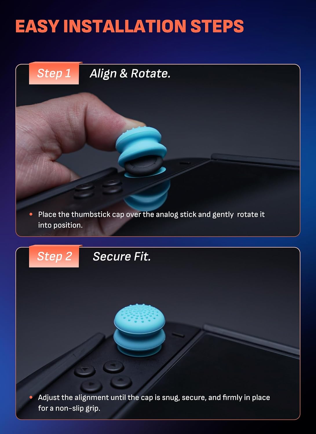Thumbnail 6 de Mumba Thumb Grips for Nintendo Switch 2 Joy-Con, 3 Pairs with Storage Box