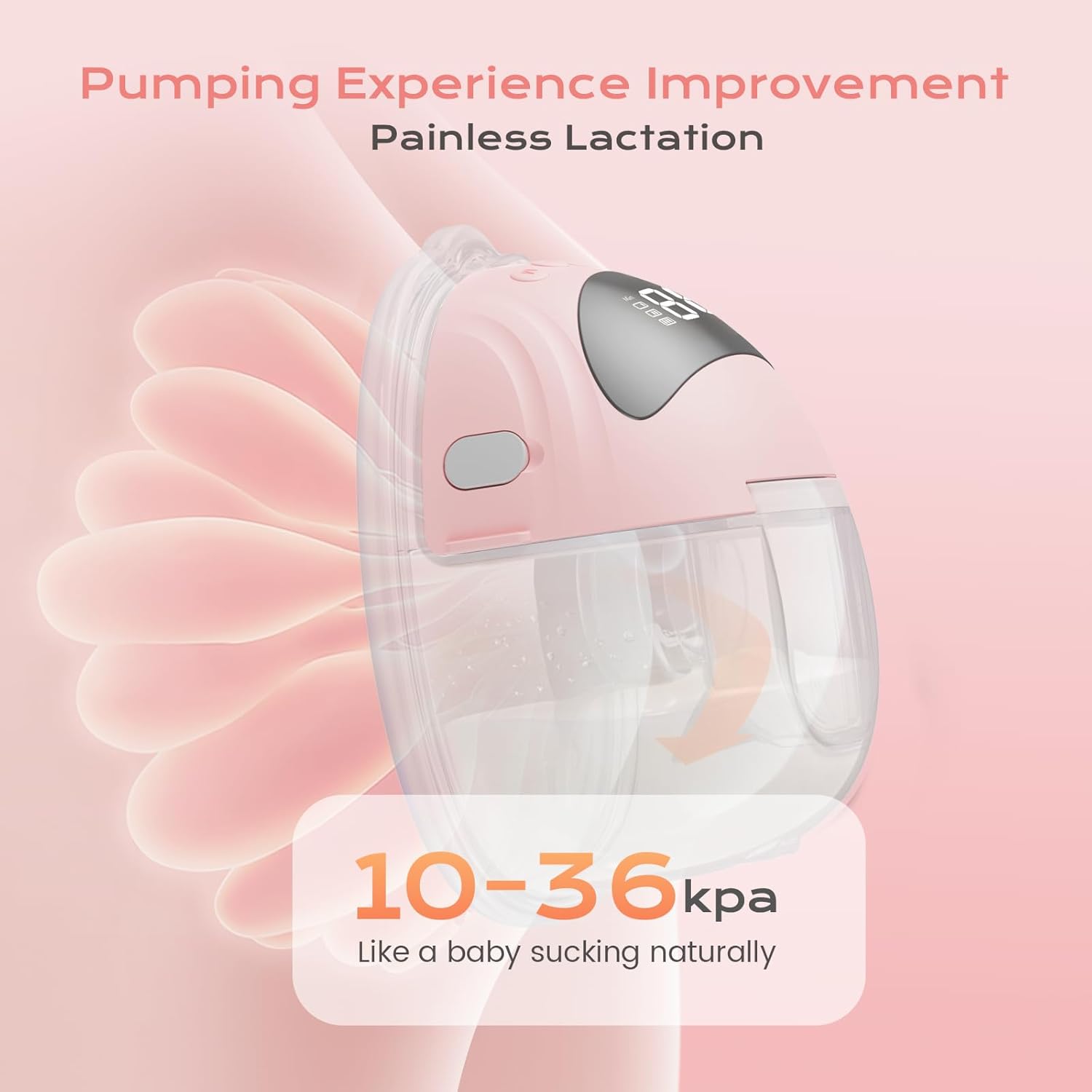 Detalle de Wearable Breast Pump Electrical — Hands-Free, 4 Modes & 9 Levels, USB-C Rechargeable, 2-Pack
