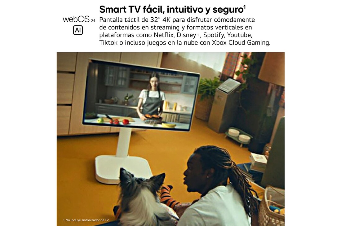 Detalle 1 de LG Smart Monitor Swing 32" 4K táctil con webOS 24