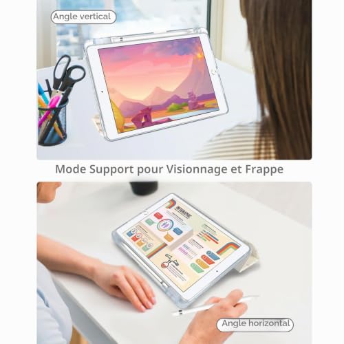 Thumbnail 6 de Fycyko Étui iPad 11'' (11e Génération, 2022/2025) – design floral, coque TPU souple et porte-stylo, effet camouflage léger