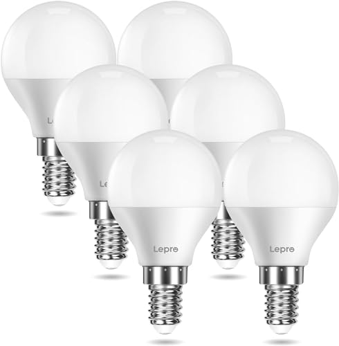 Detalle de Lepro Lot de 6 Ampoules LED E14-4,2W (40W équivalent) 470 lm - Blanc chaud 2700K - Non dimmable, format P45, culot vis E14