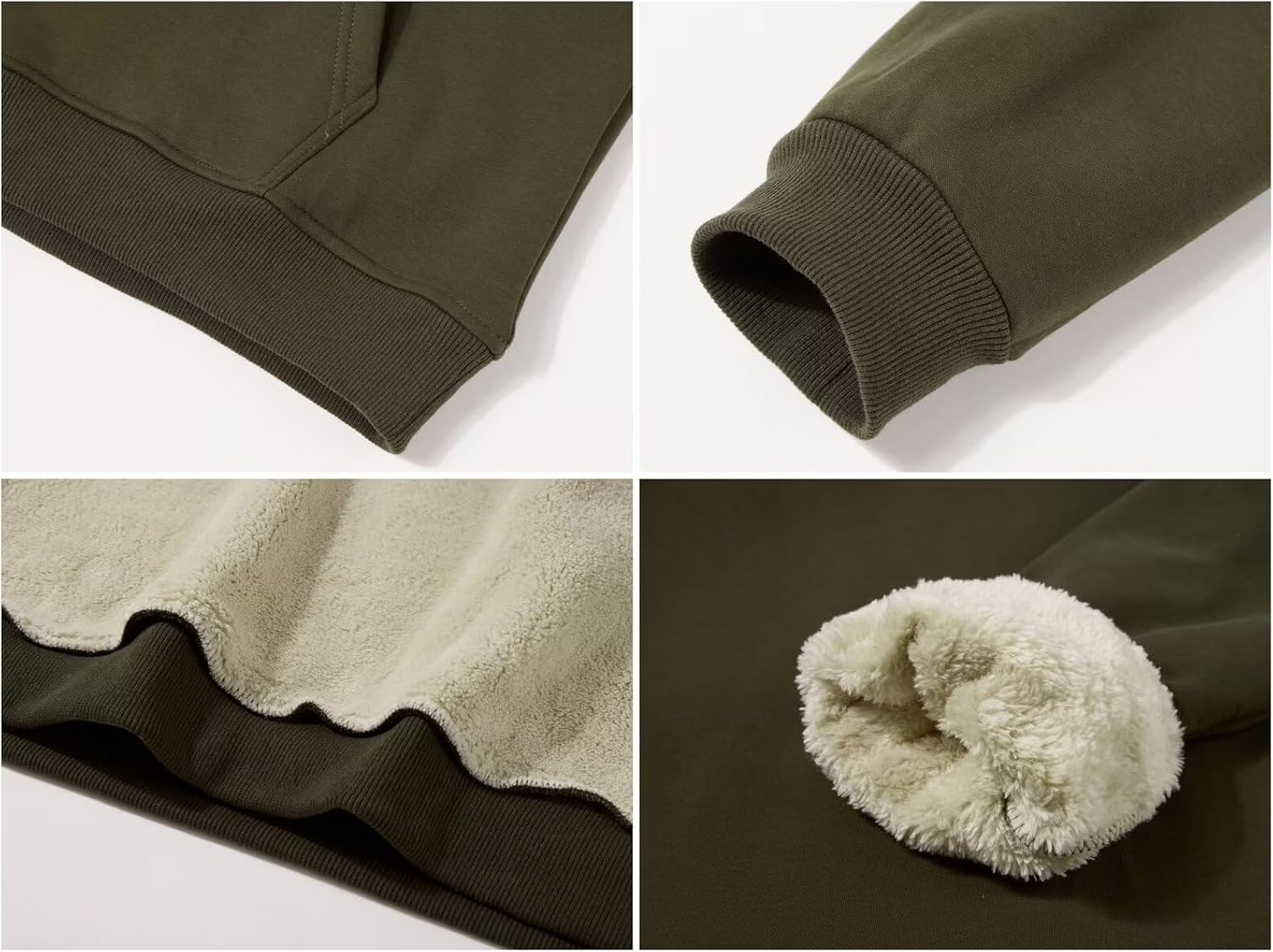 Detalle de PrimeCrest fleecehoodie voor heren met fleecevoering, capuchon en kangoeroezak