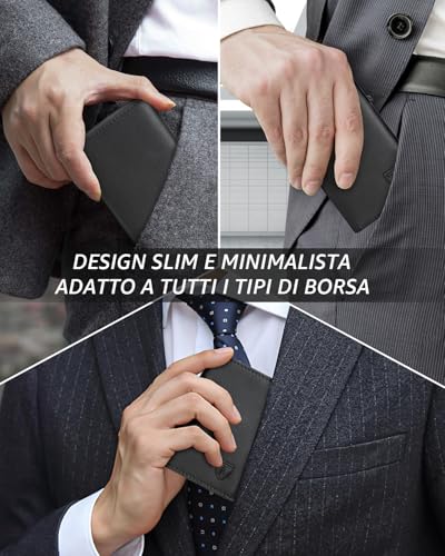 Thumbnail 5 de TEEHON Portafoglio Uomo Slim: portacarte in pelle con protezione RFID, compatto ed elegante