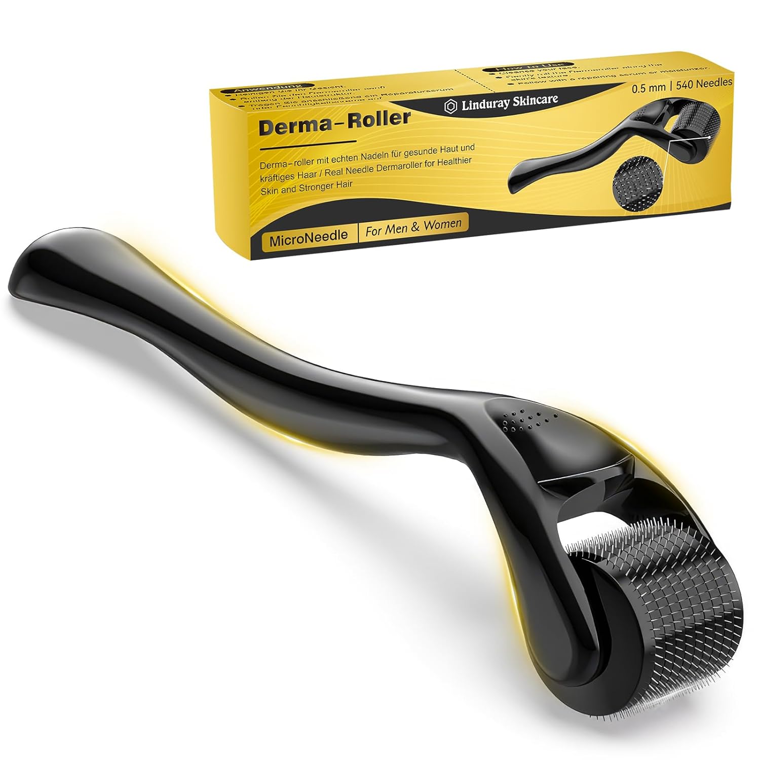Detalle de Bartroller 0,5 mm Derma-roller mit 540 Titan-Nadeln für Bartwuchs