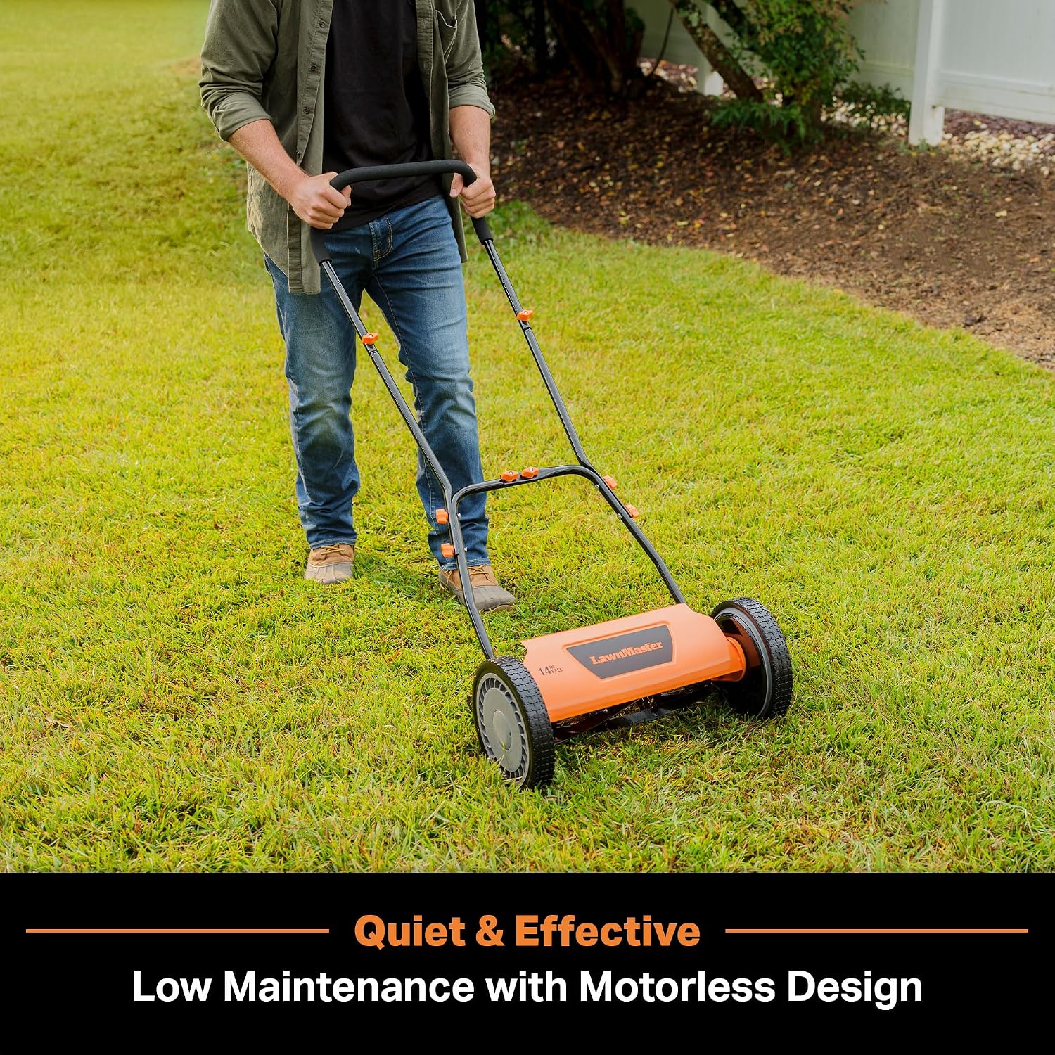 Detalle 1 de LawnMaster LMRM1401 14-Inch 5-Blade Push Reel Lawn Mower