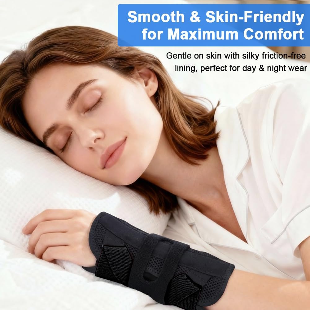 Thumbnail 6 de Fefod attelle de poignet avec plaques en aluminium : support pour syndrome du canal carpien et douleur au poignet