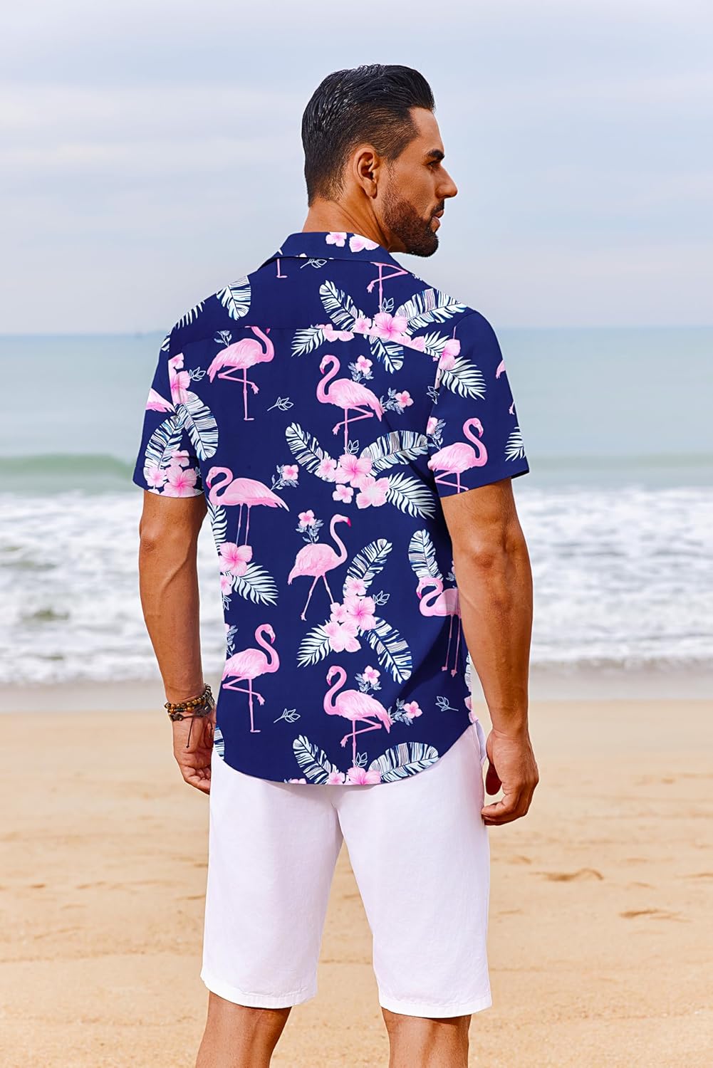 Thumbnail 3 de COOFANDY Men's Hawaiian Shirt Short Sleeve Button Down – Vibrant Tropical Floral for Summer Beach Vibes