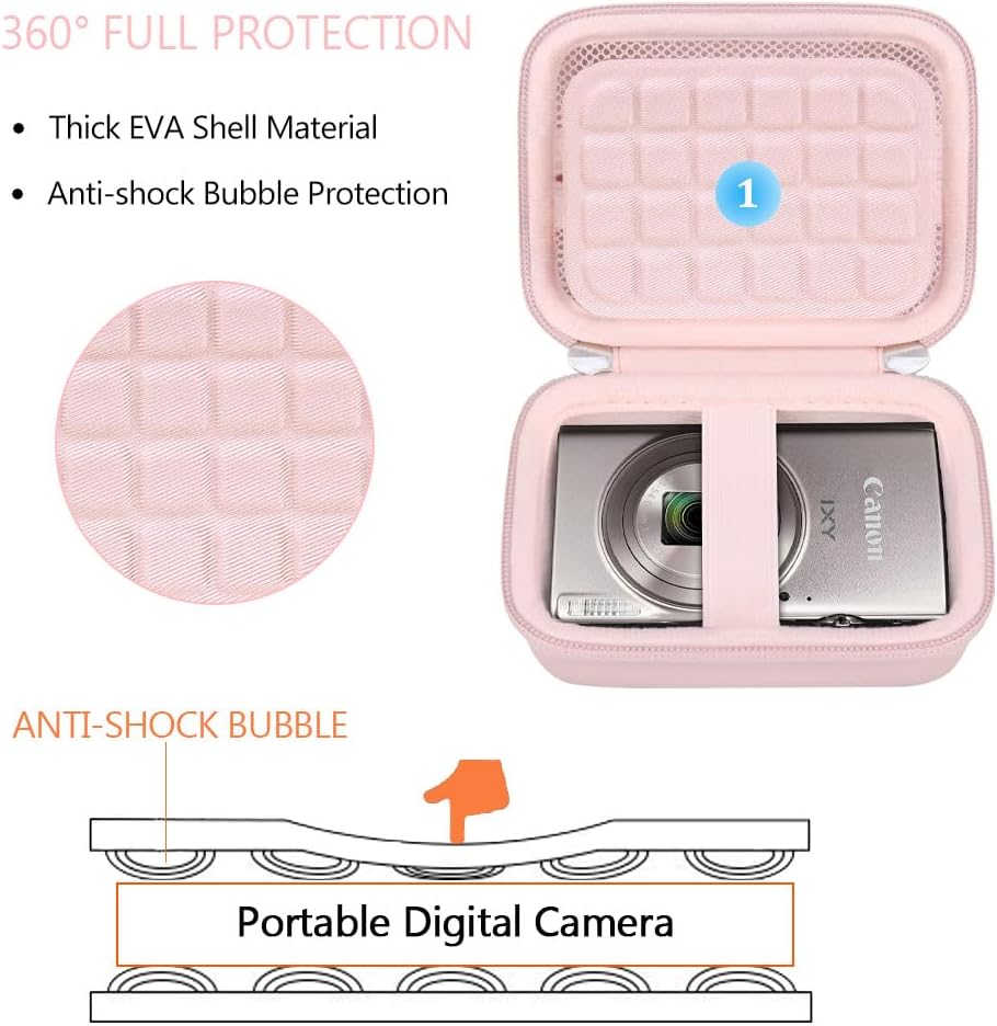 Detalle de BOVKE Camera Case for Canon IXUS 285 HS and More – Case Only