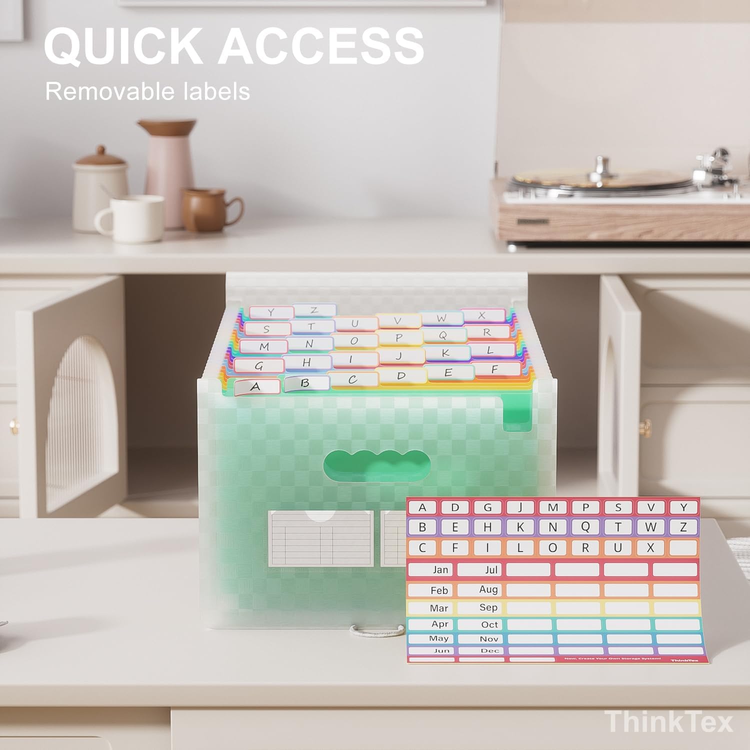 Thumbnail 2 de ThinkTex Accordion File Organiser (26 Pockets) for Letter/A4 documents