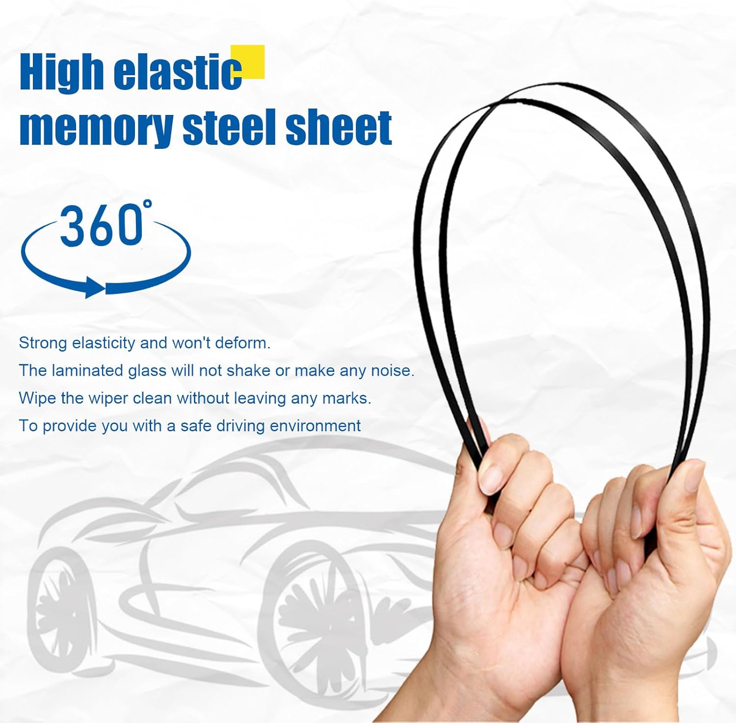 Thumbnail 5 de HRSNO 26" + 16" Windshield Wipers with 10" Rear Wiper Blade Set (Pack of 3)