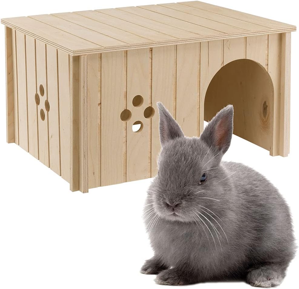 Detalle de Ferplast Wooden House for Small Pets (Size XL) – FSC Certified, Tool-Free Assembly