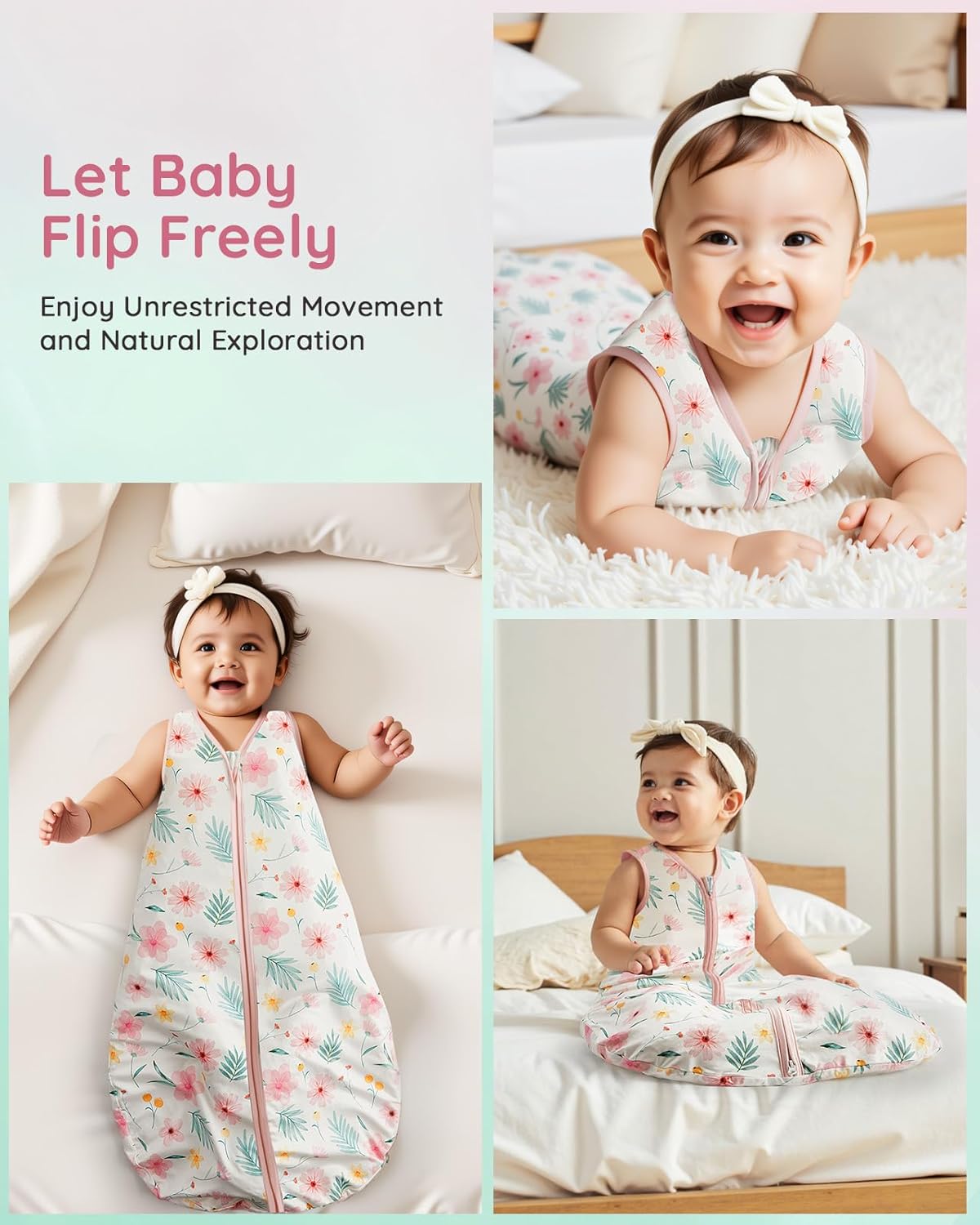 Thumbnail 6 de Lilian&Gema 0.5 TOG Baby Sleeping Bag for 12-18 Months – Lightweight Summer Sleepsack