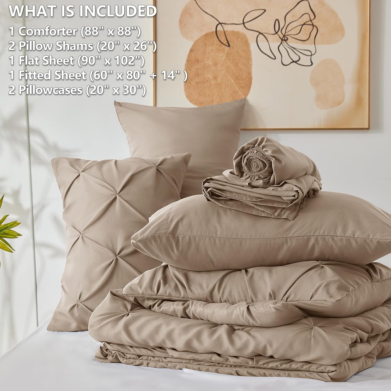 Thumbnail 4 de CozyLux 7-piece Queen bedding set