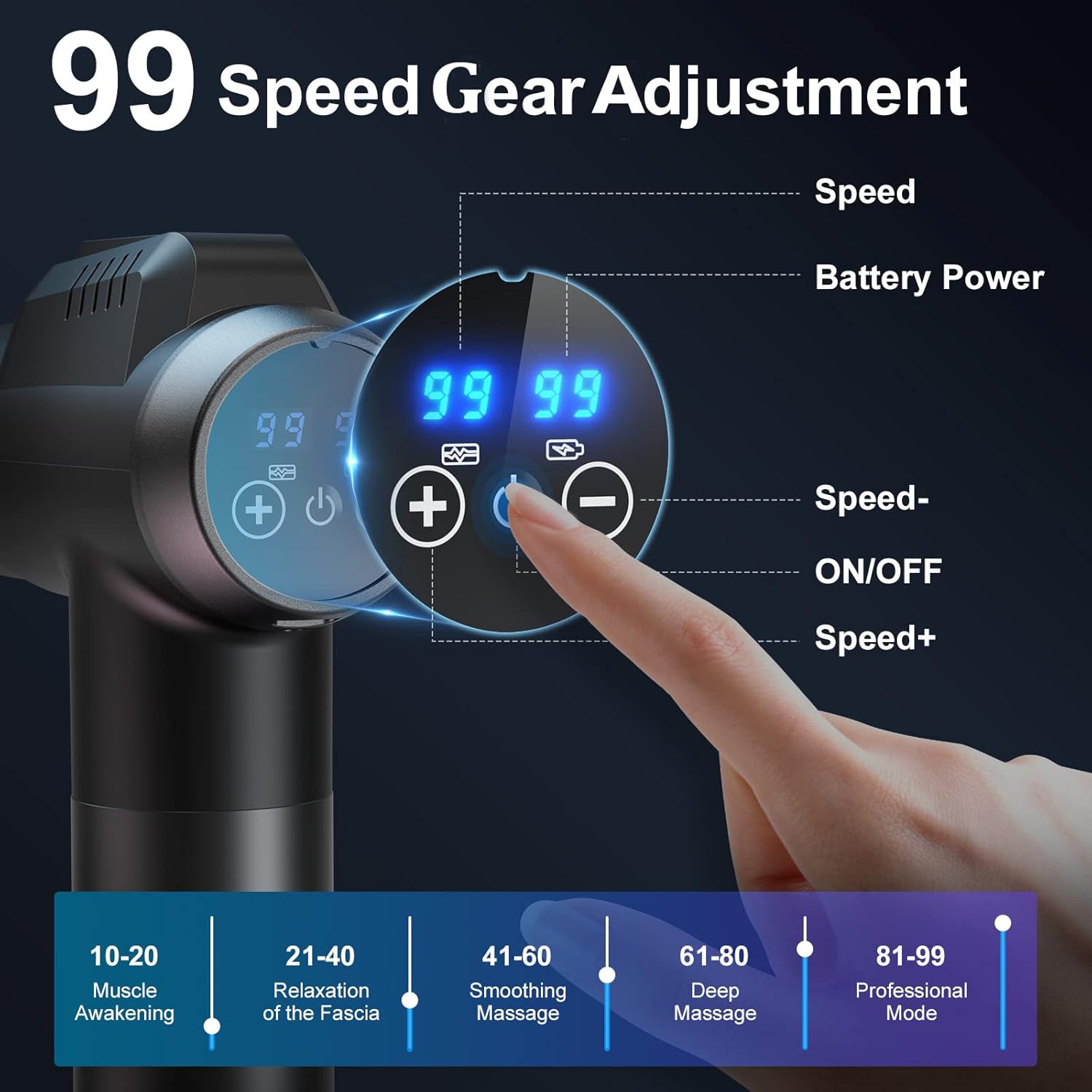 Thumbnail 1 de Massage Gun Deep Tissue 99-speed handheld massager 💆
