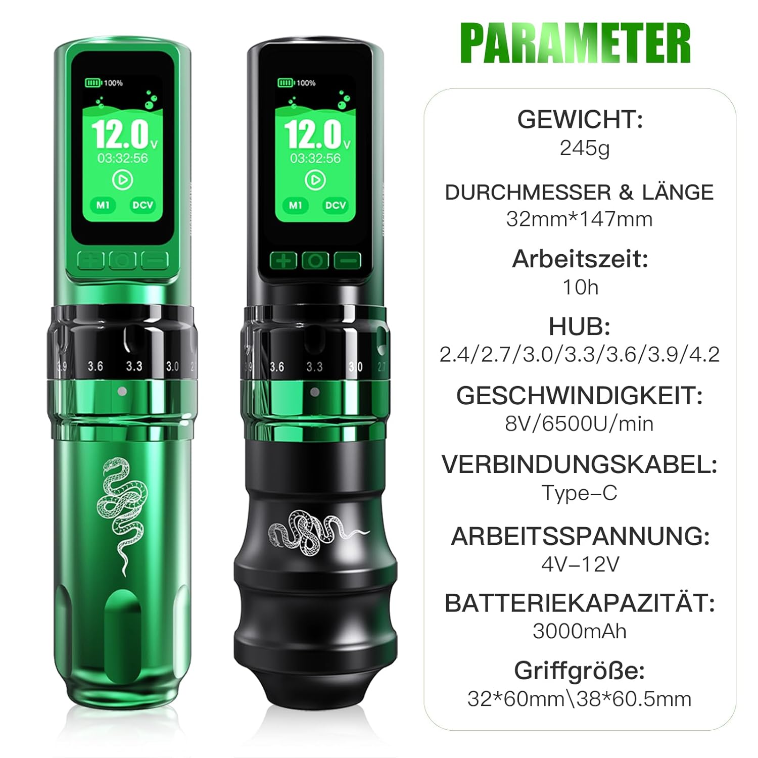 Thumbnail 6 de Dragonhawk Fold Pro: kabellose Tattoo-Maschine als Profi-Stift mit austauschbaren Batterien
