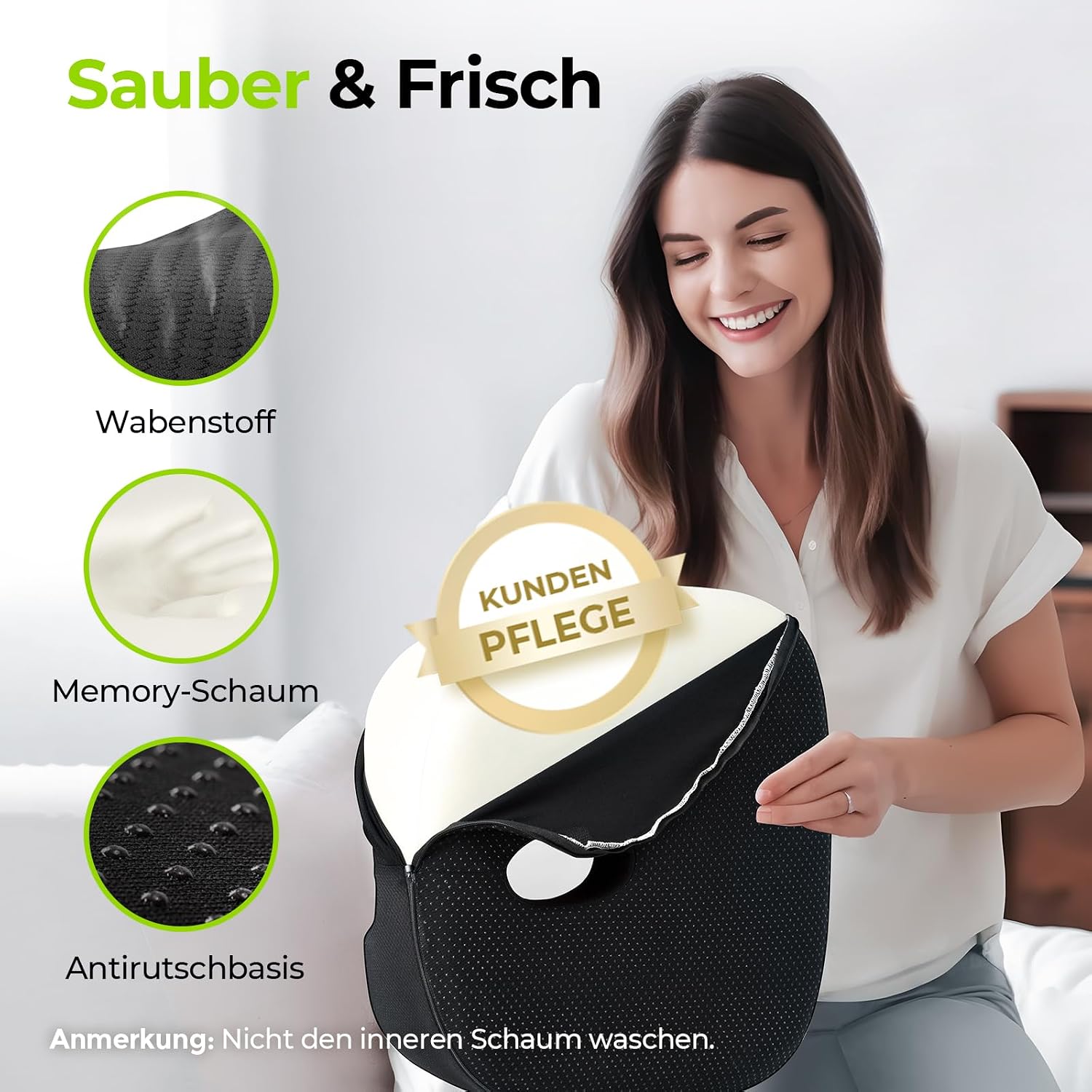 Thumbnail 5 de AUVON Sitzkissen orthopädisch — U-förmiges Steißbeinkissen