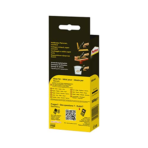 Detalle de Pattex Hotmelt Sticks 11 mm, 25 Sticks – Transparenter Kleber für Klebepistolen