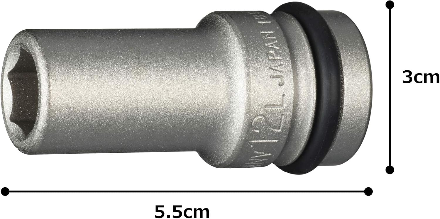 Thumbnail 4 de トネ(TONE) HP4NV-12L インパクト用ロングソケット 12mm・差込角12.7mm
