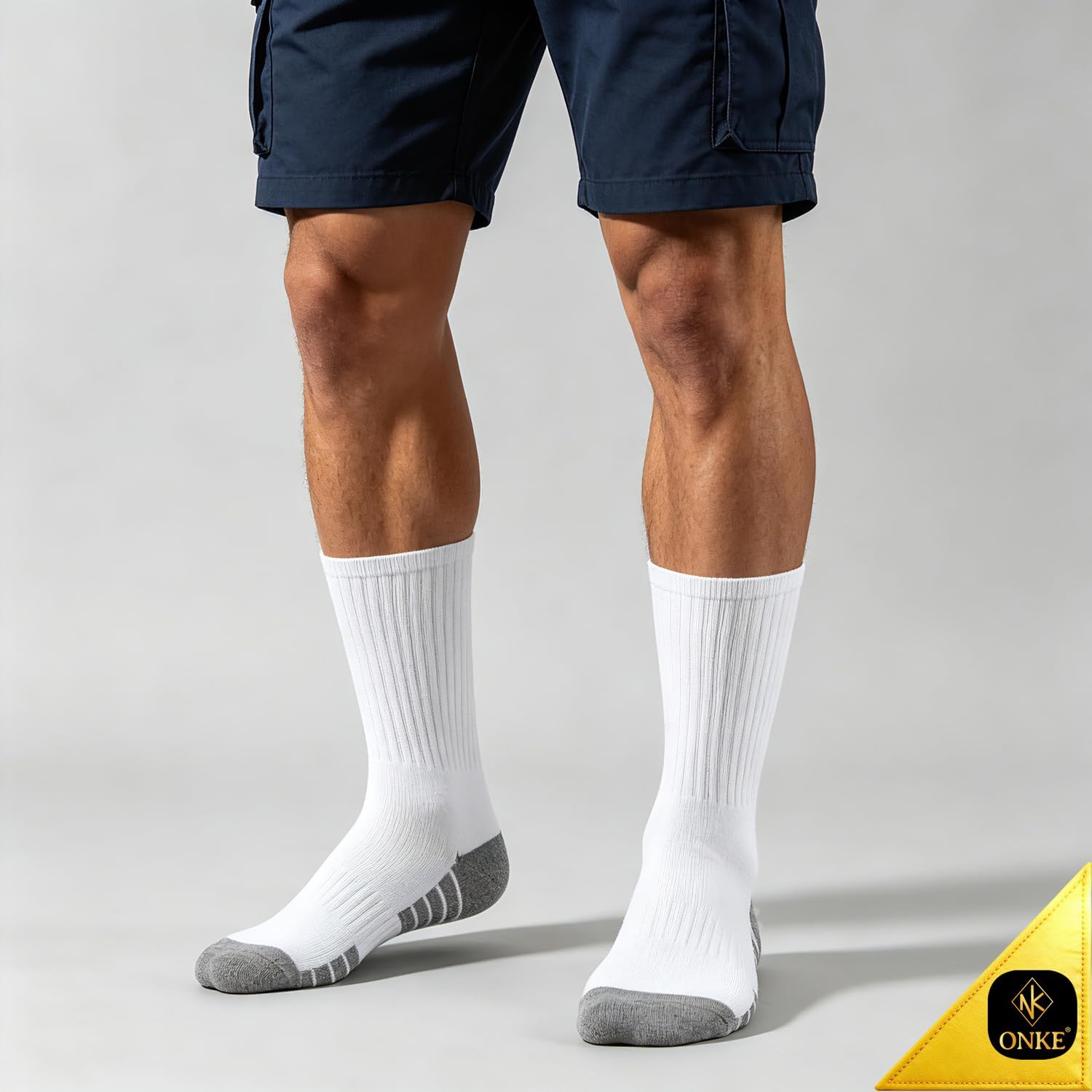 Detalle 2 de ONKE Max Full Cushion Crew Socks with Moisture Wicking & Odor Control for Steel Toe Work Boots