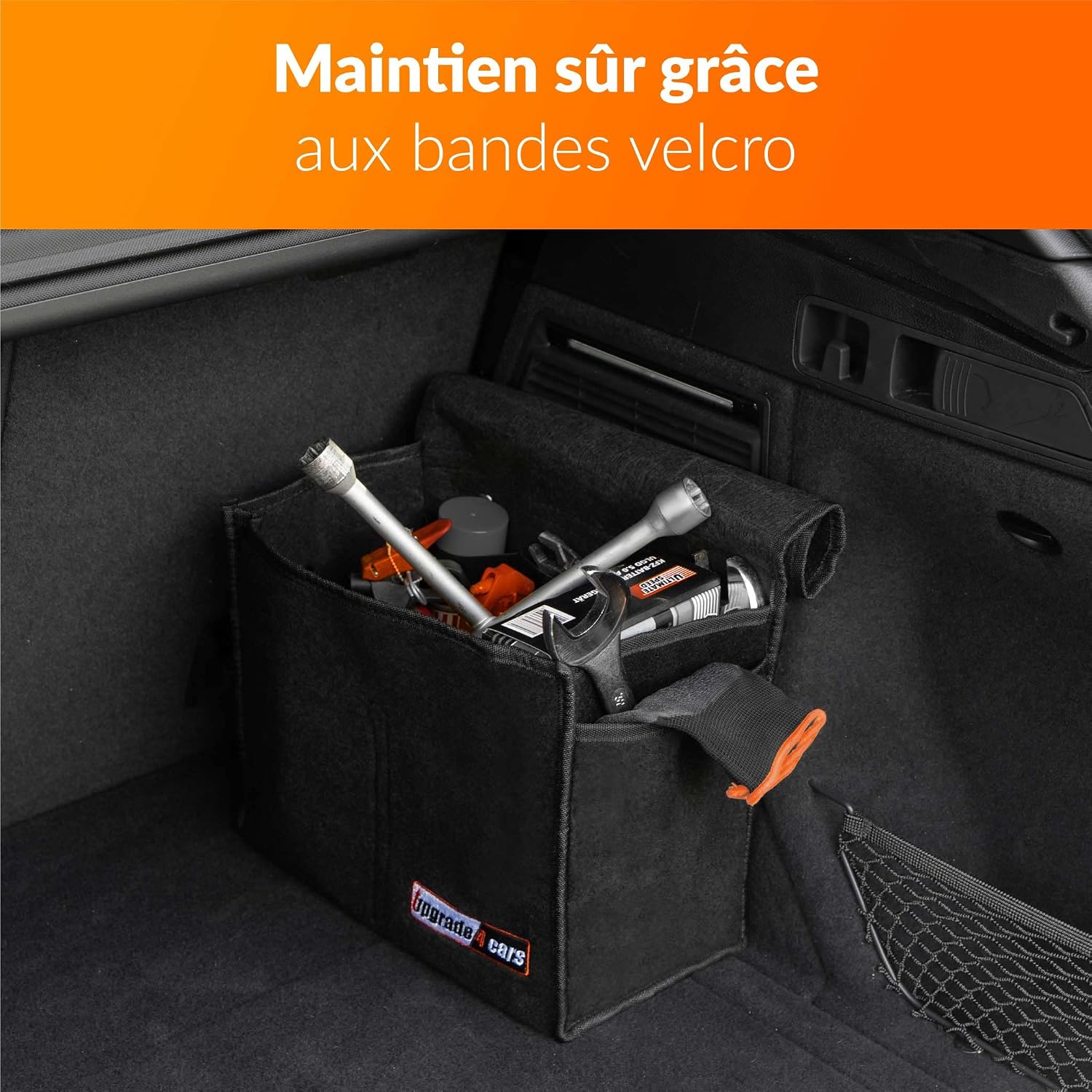 Detalle de Upgrade4cars Sac de Coffre Voiture en Feutre – Boîte de Rangement pour Outils et Entretien
