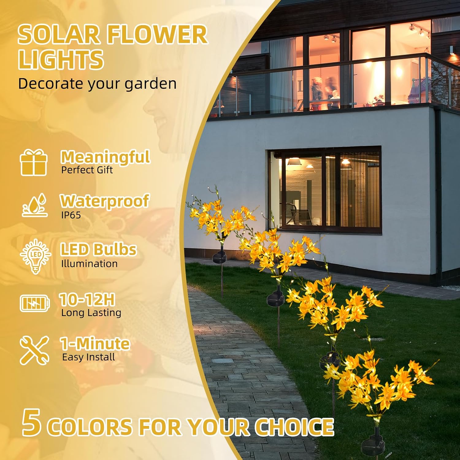 Detalle de Garden Flower Lights solar 2 pack