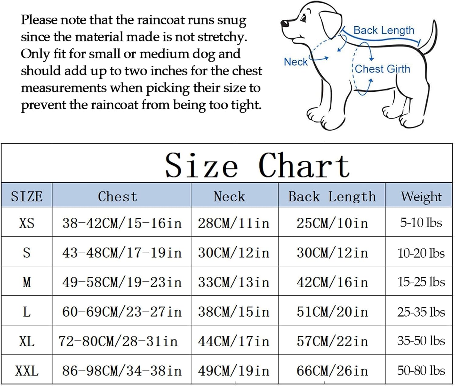 Detalle de Dog Raincoat Rain Jacket for Small to Medium Breeds – Waterproof with Harness Hole and Pocket – Yellow, XS