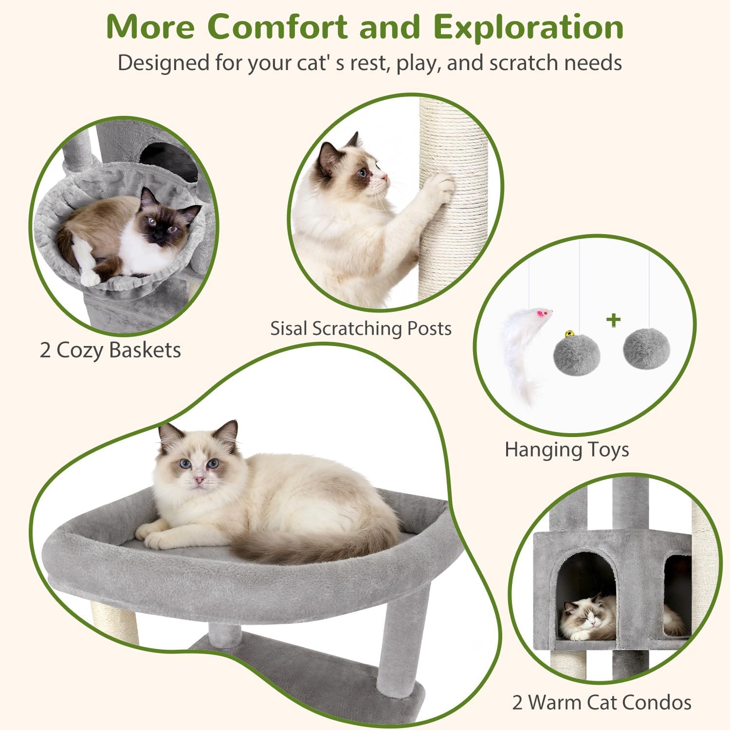 Detalle 2 de Globlazer Cat Tree, 64-inch
