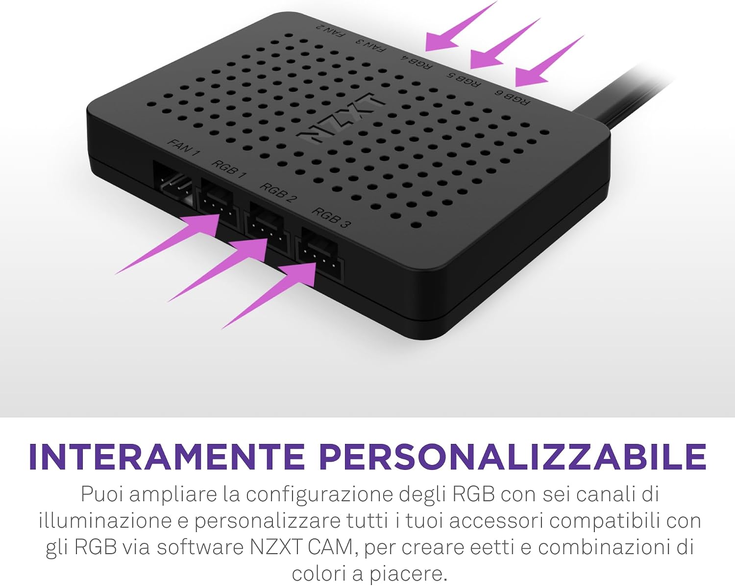 Thumbnail 2 de NZXT RGB & Fan Controller AC-CRFR0-B1 6 canali ARGB