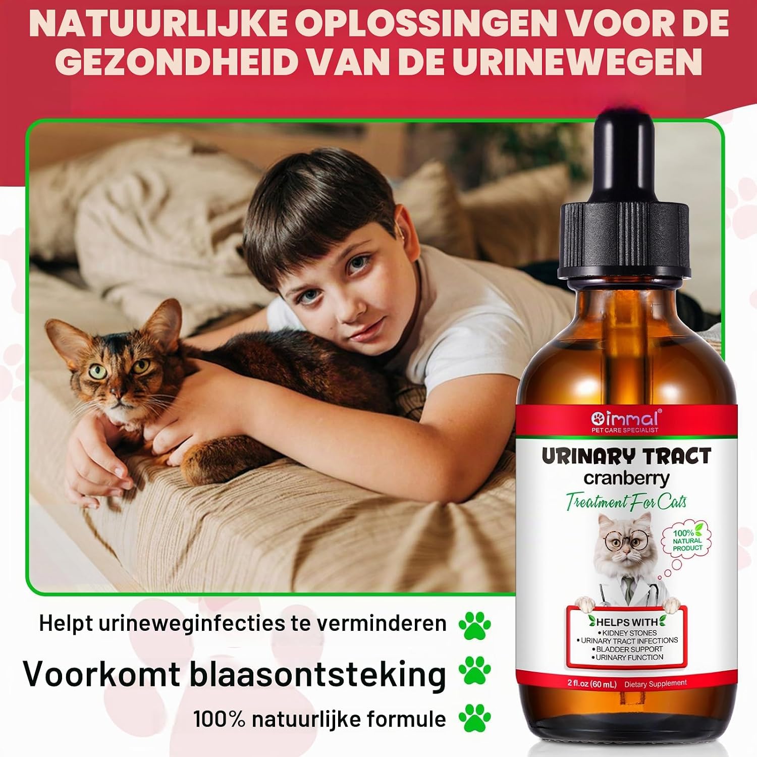 Detalle 2 de RoongDuuDll ND-CAT-02 urinesupplement voor katten in vloeibare druppels