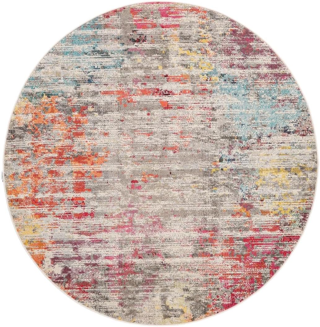 Detalle de RugVista Monet Round Rug, Ø 150 cm, Multicoloured, Medium Pile
