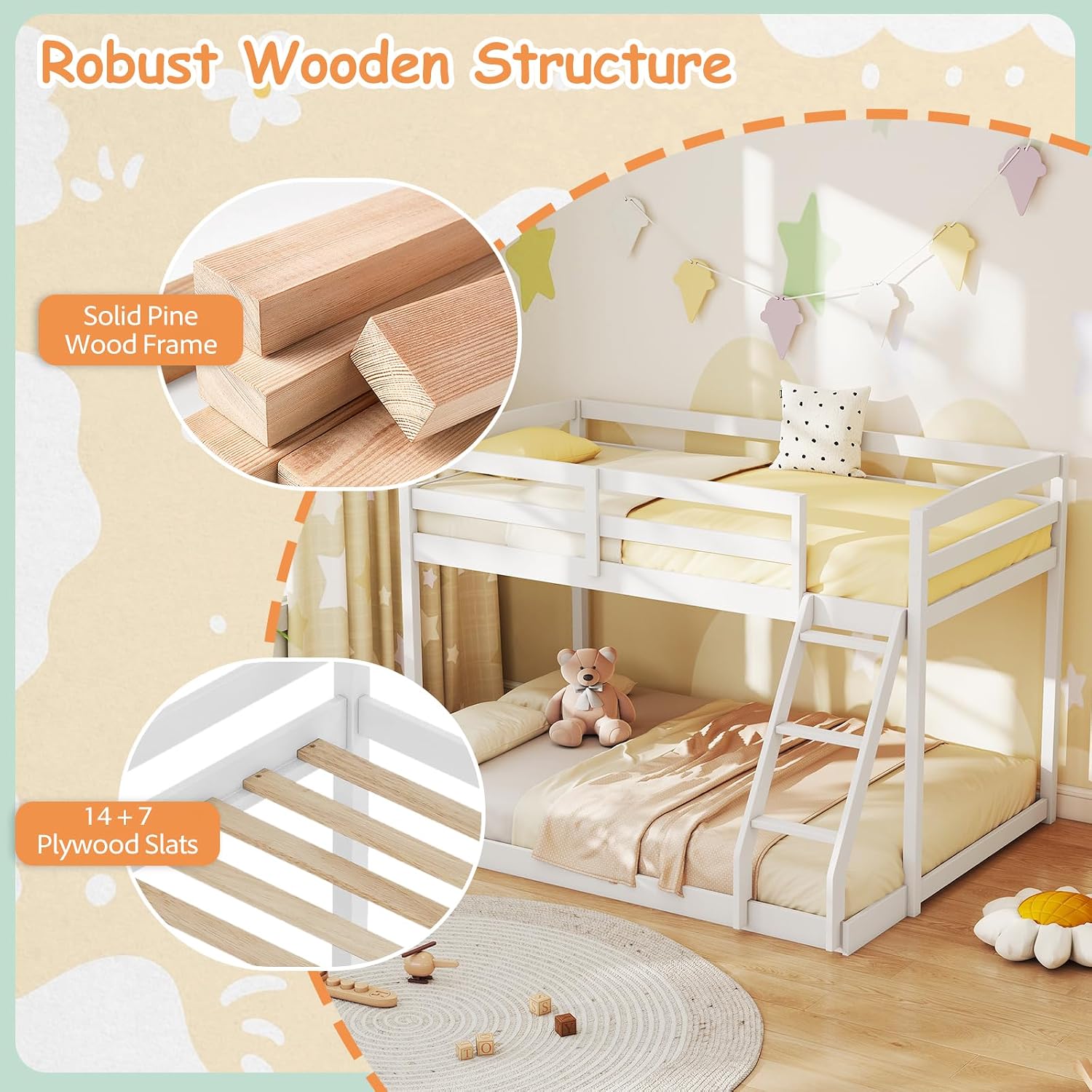 Detalle de KOMFOTT Bunk Bed, Twin Over Full
