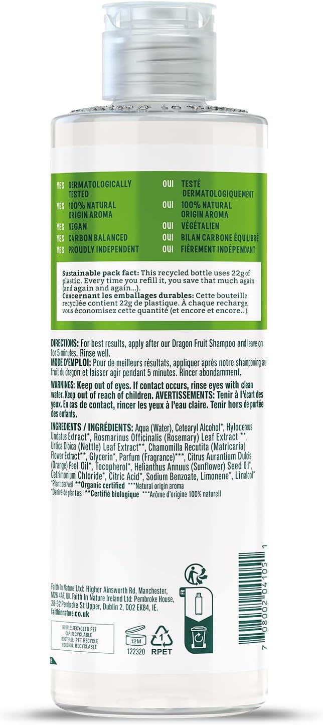 Detalle 2 de Faith In Nature Balsamo Naturale al Dragon Fruit 400 ml – per capelli e cuoio capelluto grassi, vegano e cruelty-free