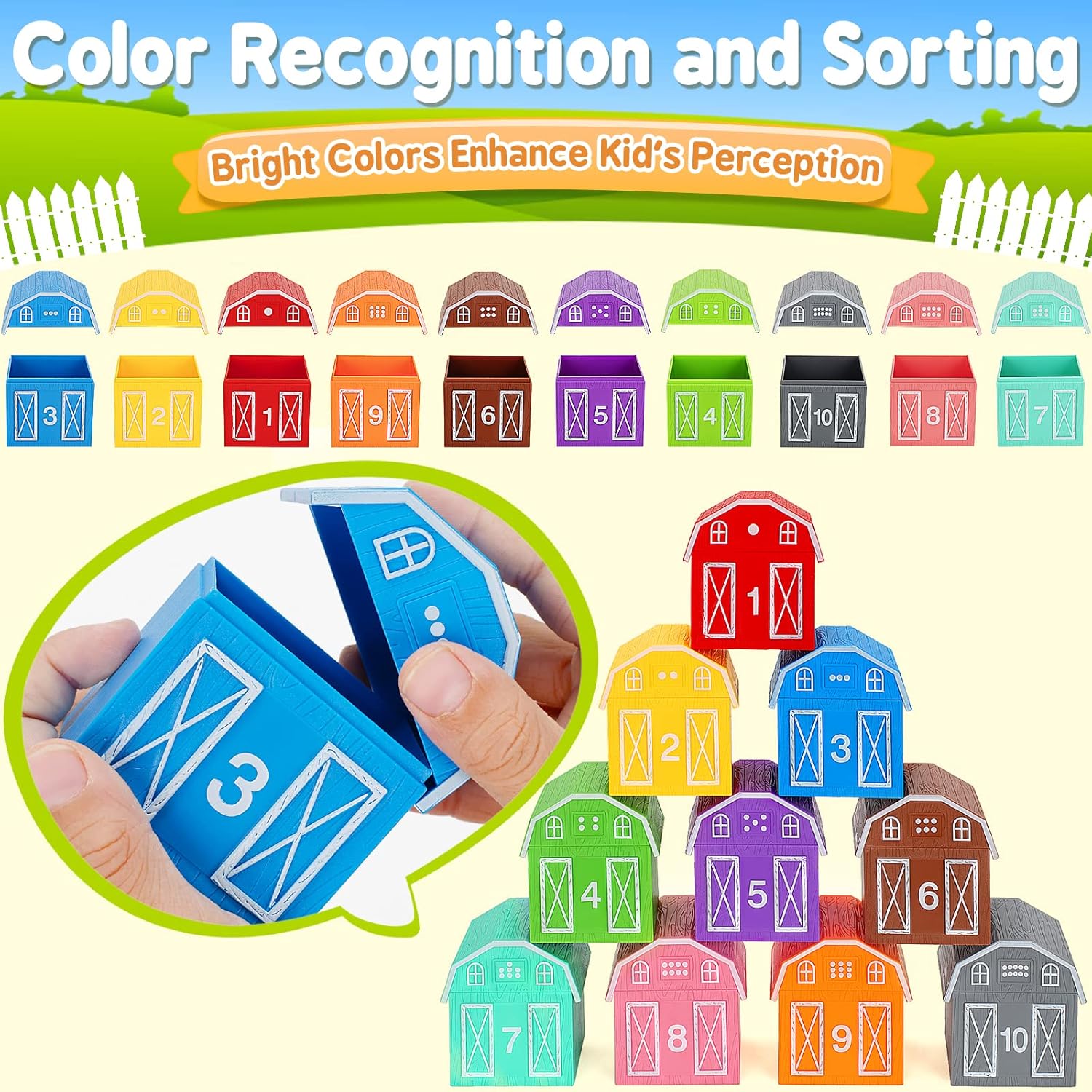 Thumbnail 2 de Learning Toys 20pcs Montessori Farm Animals for Toddlers